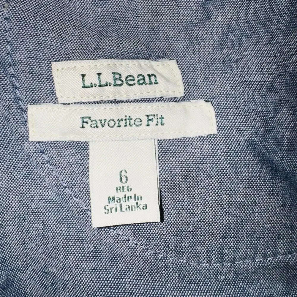 LL Bean Womens 6 Favorite Fit Stretch Corduroy Pants Olive Sage Green Flat Front